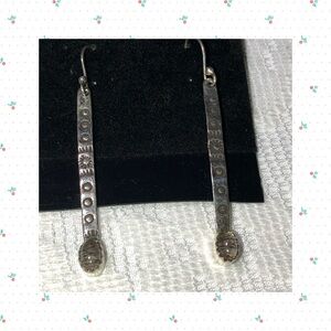 Native Sterling Silver Rutilated Quartz Elegant Silver Dangle Earrings